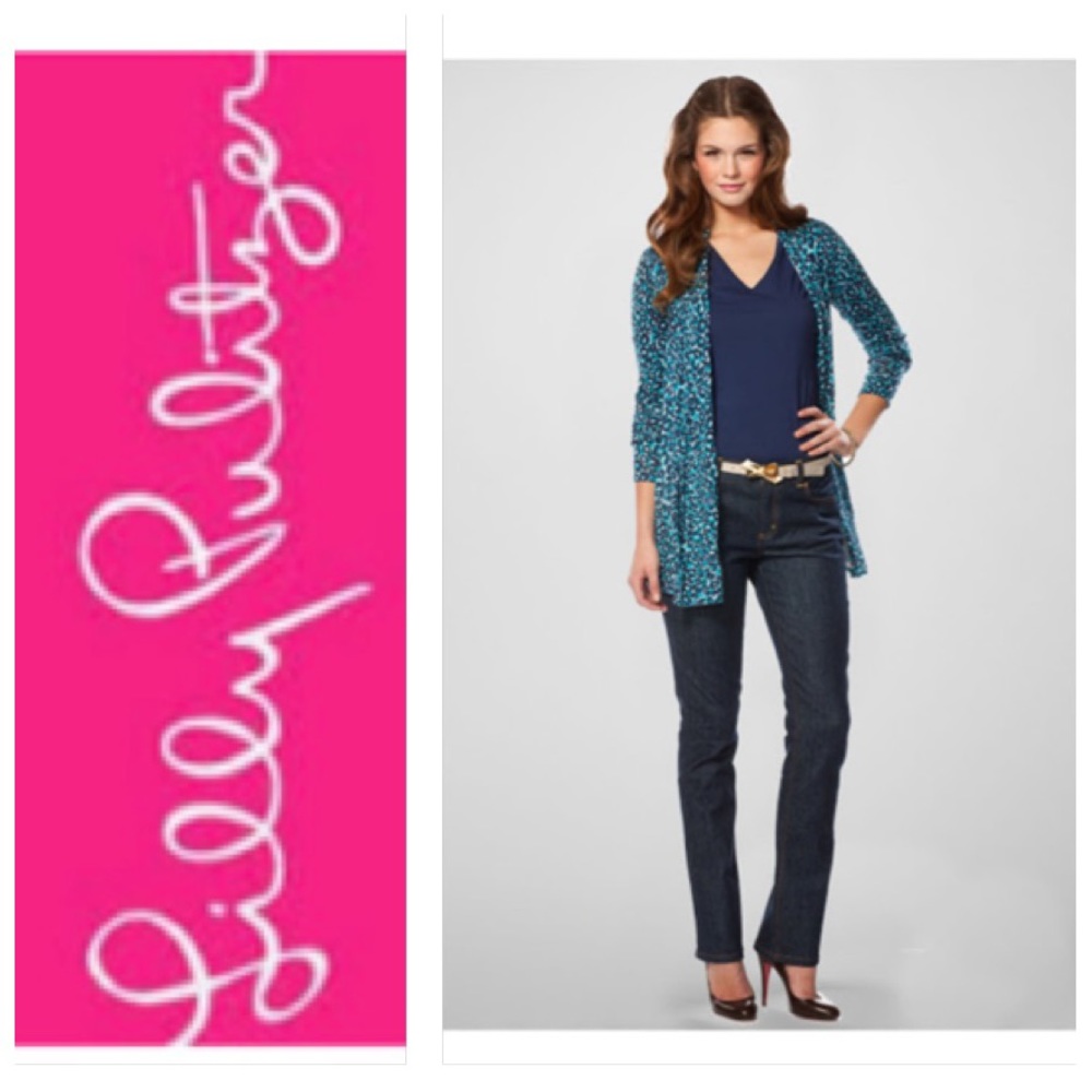 Lilly Pulitzer Connell Wrap Sweater Skye Blue Sm